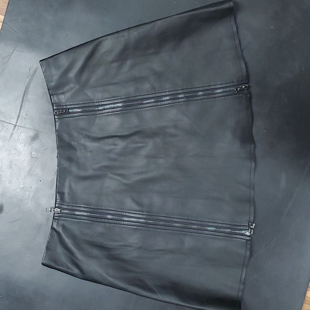 BCBGMaxAzria faux leather mini skirt